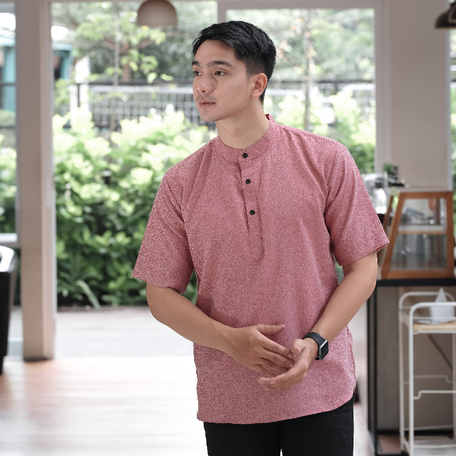 Baju Muslim Koko Qurta Lengan Pendek Slimfit