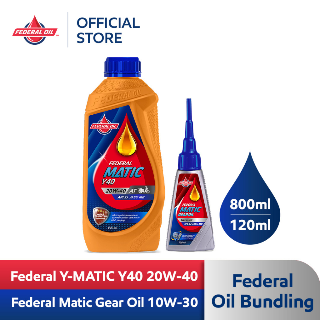 FEDERAL OIL Y-Matic Y40 20W-40 800ml + Matic Gear Oil 10W-30 120ml