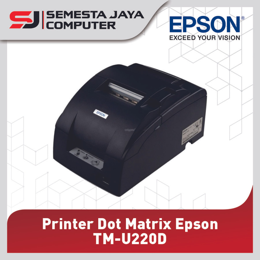 Printer EPSON TM-U220D USB Dot Matrix Manual Cutter