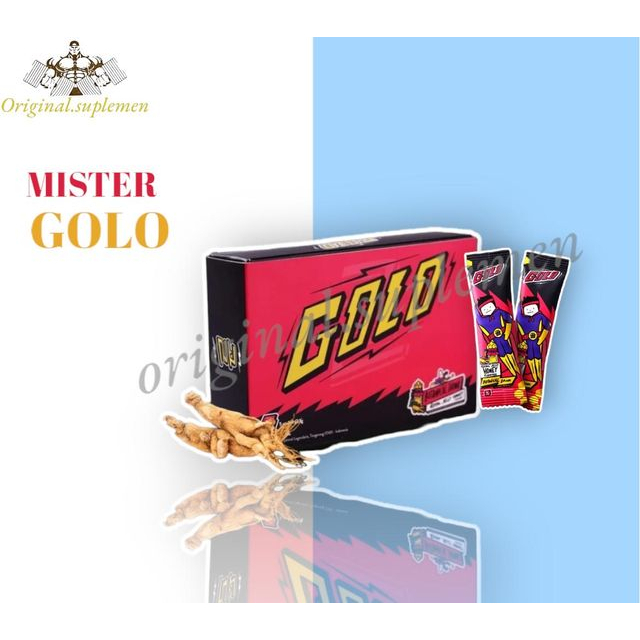 Mister Golo 1 kotak - Suplemen Vitalitas Pria Herbal Korean Ginseng - 1 Box isi 5 sachet