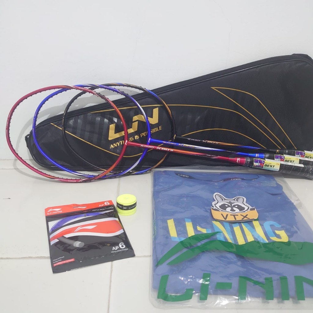 Raket Badminton Lining Turbo X 80 III Paket