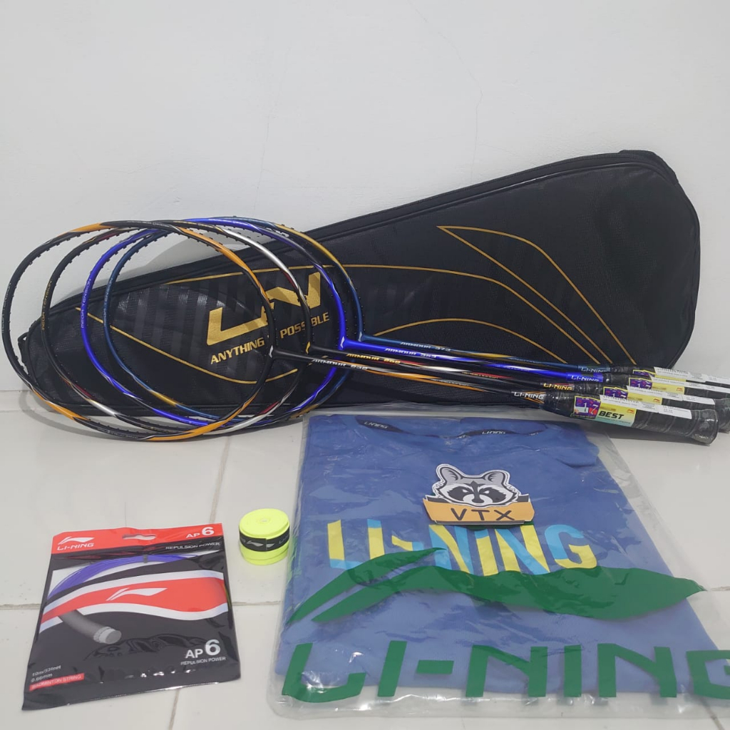 Raket Badminton Lining Armour 232/252/353/373 Paket
