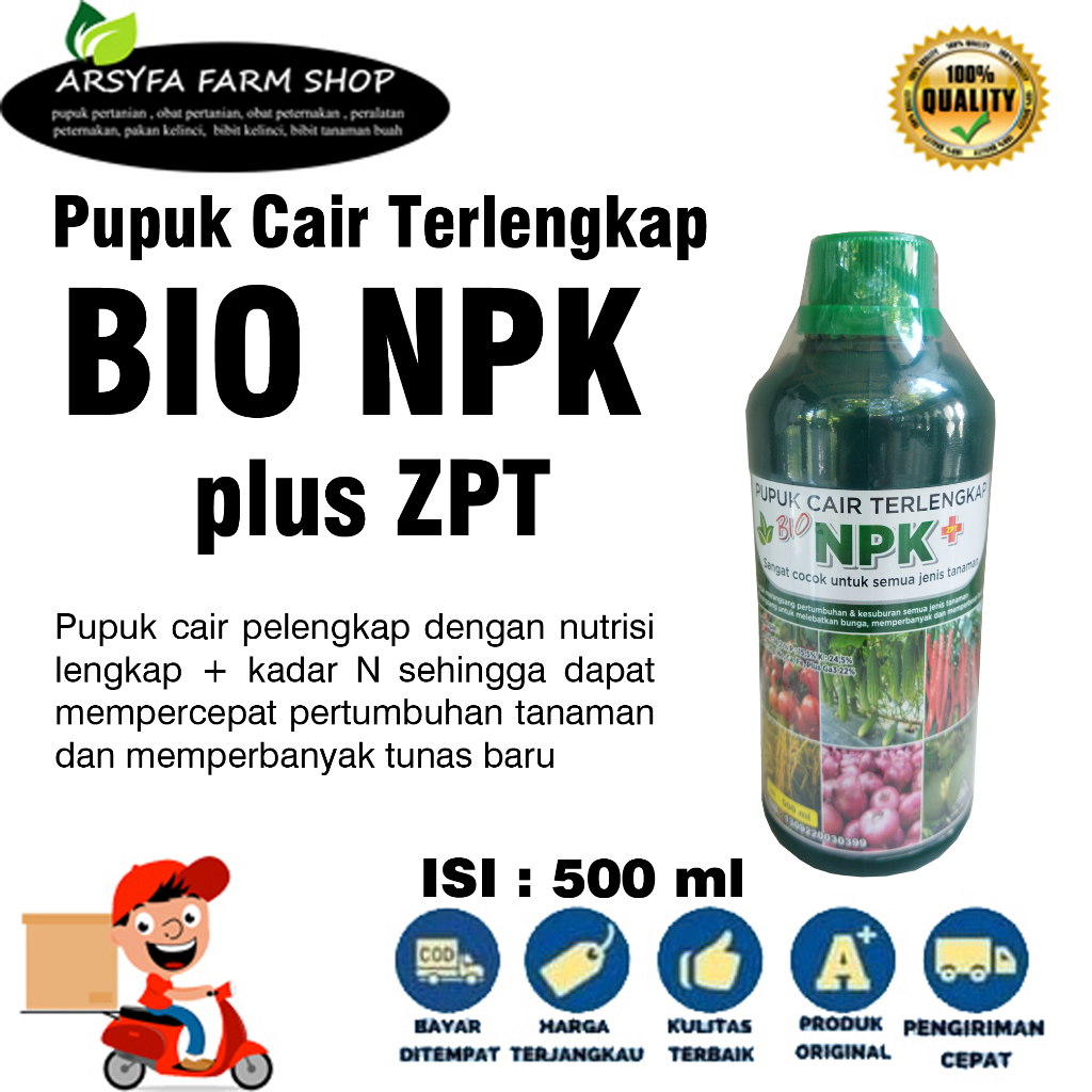 Pupuk Cair Bio Npk Plus Zpt 500 ml