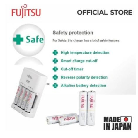 Fujitsu charger 6jam + 4AA 1900mAH Original