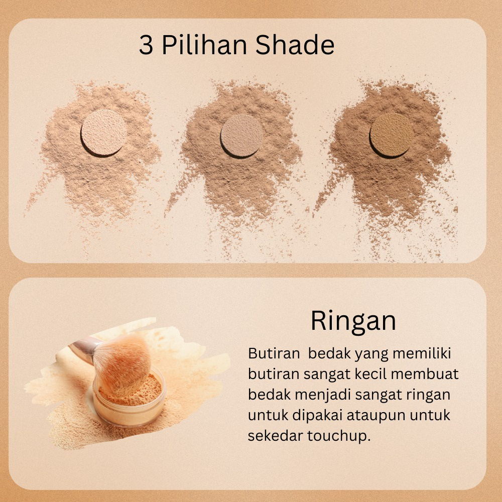 | LB | FEALI Super Fine Loose Powder Natural Bedak Tabur Tahan Hingga 12 Jam Make Up - Bedak tabur Loglasting 12 jam