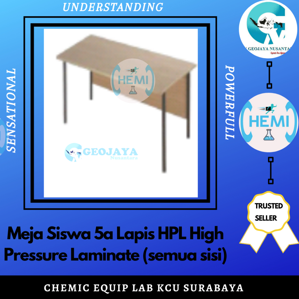 

Meja Siswa 5a Lapis HPL High Pressure Laminate (semua sisi)