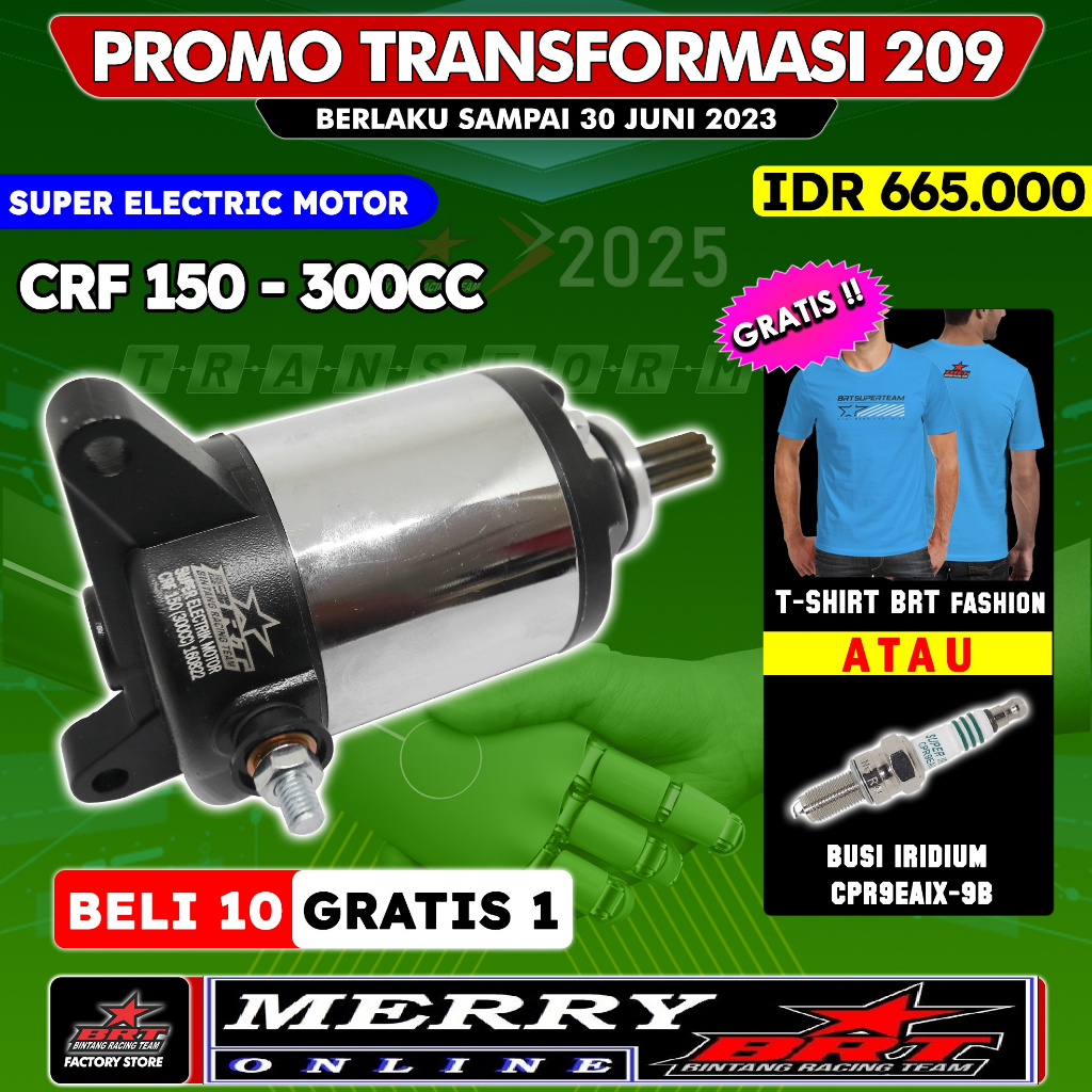 Promo 209 Dinamo Stater BRT CRF 150 Verza MegaPro Mono 400cc