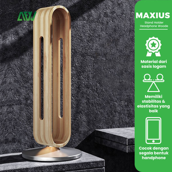 MAXIUS Stand Holder Headphone Wooden Headset Bracket Gantungan Headset