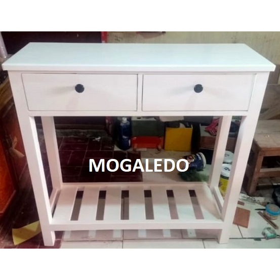 MEJA NAKAS PLUS RAK 80X35X60CM, 2 LACI