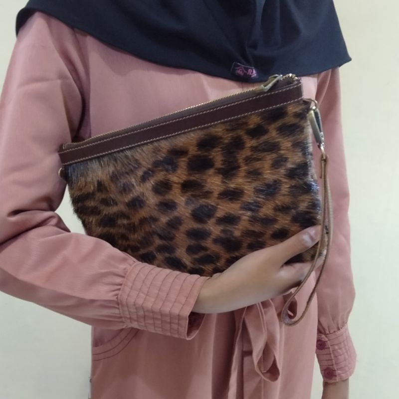 HAND BAG TERBARU KULIT ASLI MOTIF HARIMAU