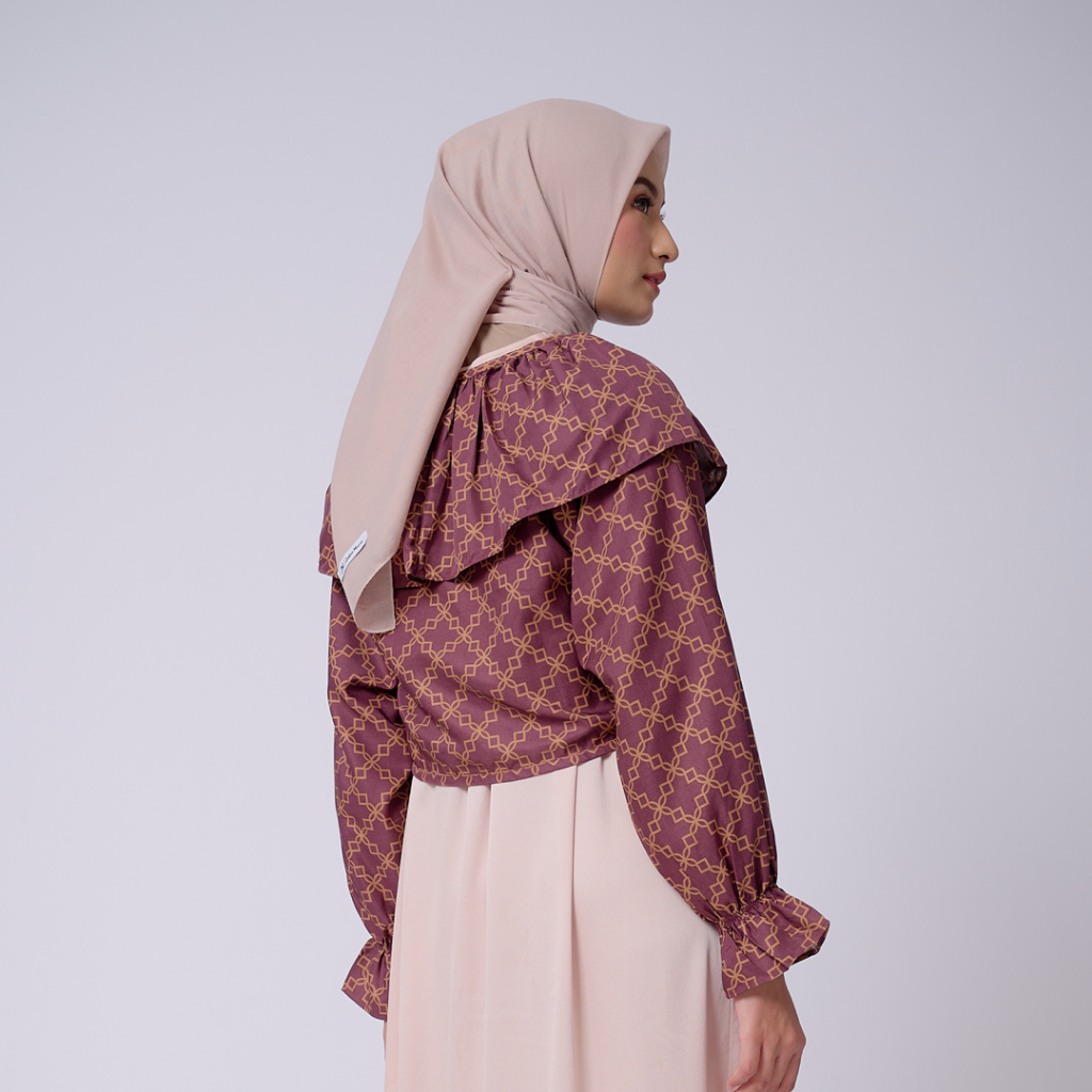 Clearance Sale - ZM Zaskia Mecca - Lara Maroon Outer - Teman Serumpun - Malaysia