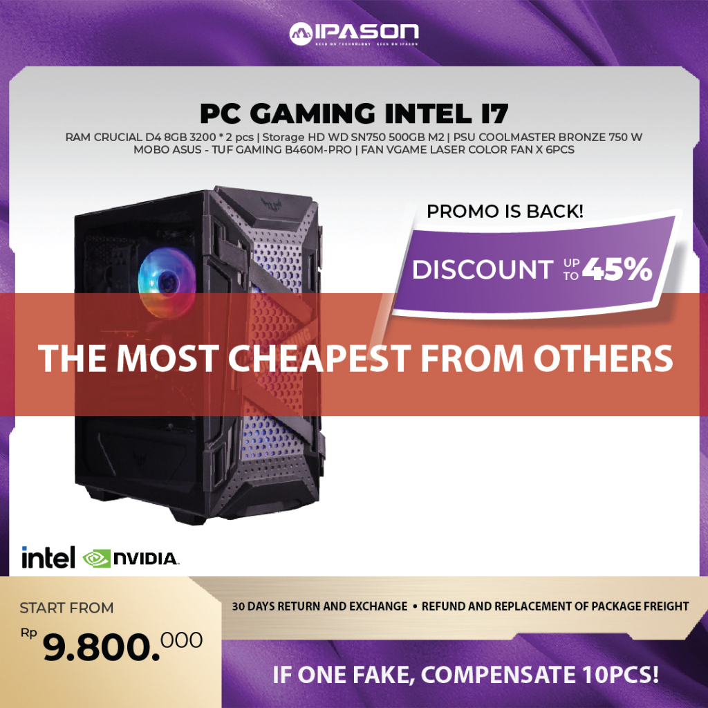 IPASON Desktop PC GeForce RTX 3080 Ti - Intel I7 10700