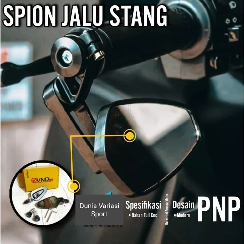 Spion Bar End Spion Jalu Oval Original Merk VND Universal Semua Motor