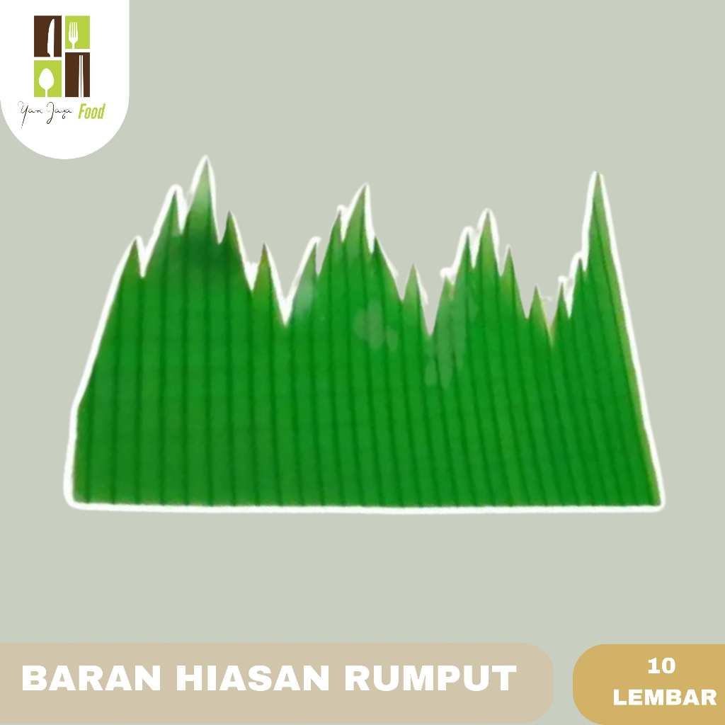 Baran Hiasan Rumput/ Bento Hiasan/ Bento Rumput Plastik /Sushi Partisi 10 Lembar