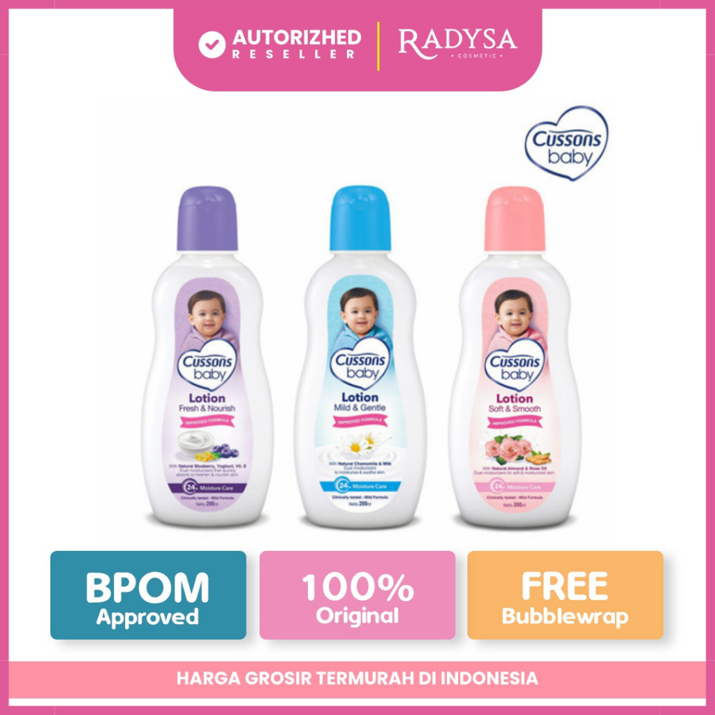 𝐑𝐀𝐃𝐘𝐒𝐀 - Cussons Baby Lotion / Lotion Bayi 200ml - 100ml