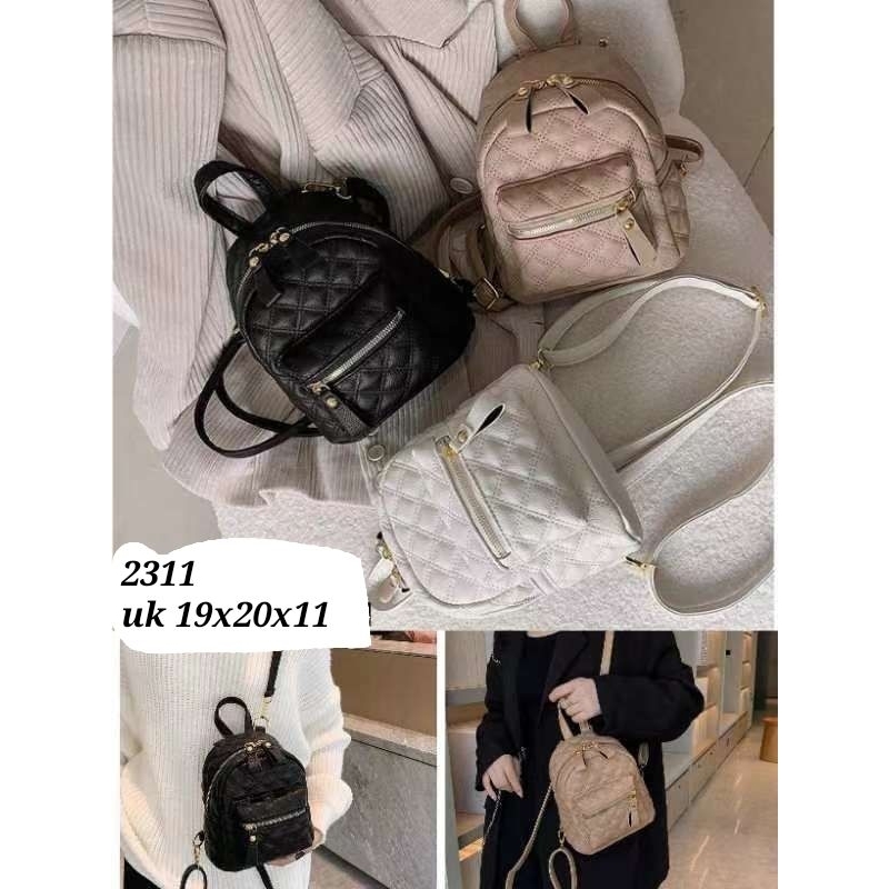 Ransel wanita import / ransel fashion mini import / backpack 3in1 import