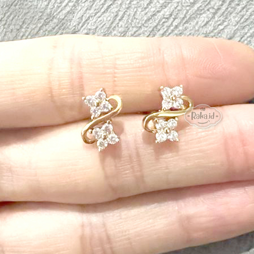 Anting Korean Style Anting Anti Karat Anting Tusuk Motif 2 Mata 4 Blink 1273