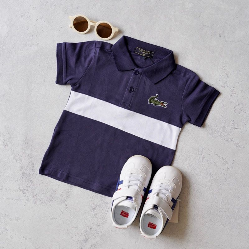 Kaos Polo Anak L4c0stE 2 Color Polo Tee / Pakaian Anak Kaos Kemeja