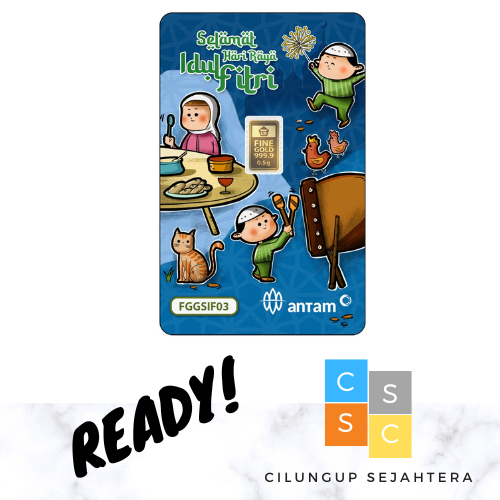 Logam Mulia Emas Antam 0.5 Gram Gift Series Selamat Idul Fitri