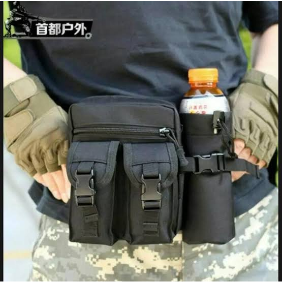 Tas Pinggang Botol Air Minum Waist Bag Army Tactical