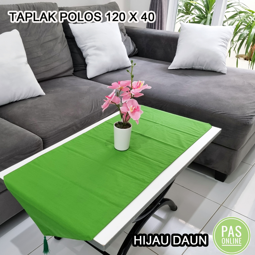 TABLE RUNNER / TAPLAK MEJA SOFA POLOS 120X40 EDISI LEBARAN