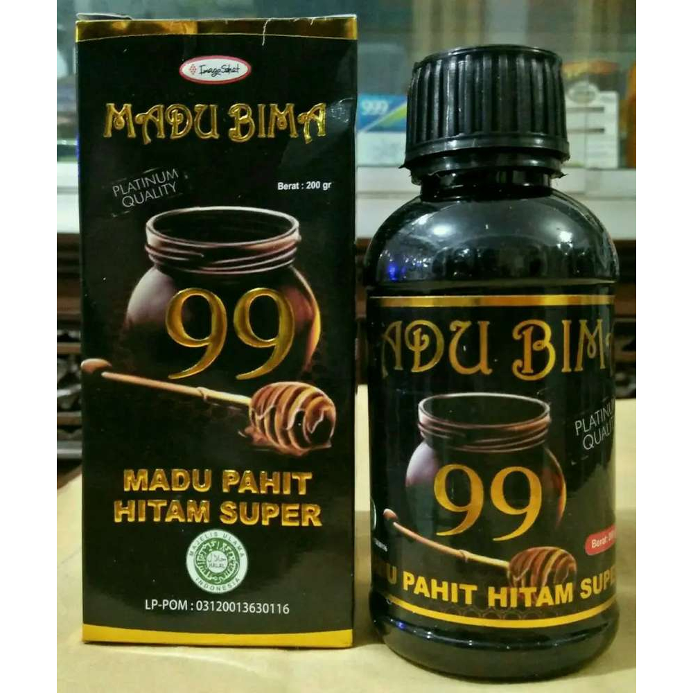 150 ml Madu Bima 99/ Madu Hitam Pahit 200 gram / Madu Bima Suplemen Penambah Stamina Gairah Kuat Tah