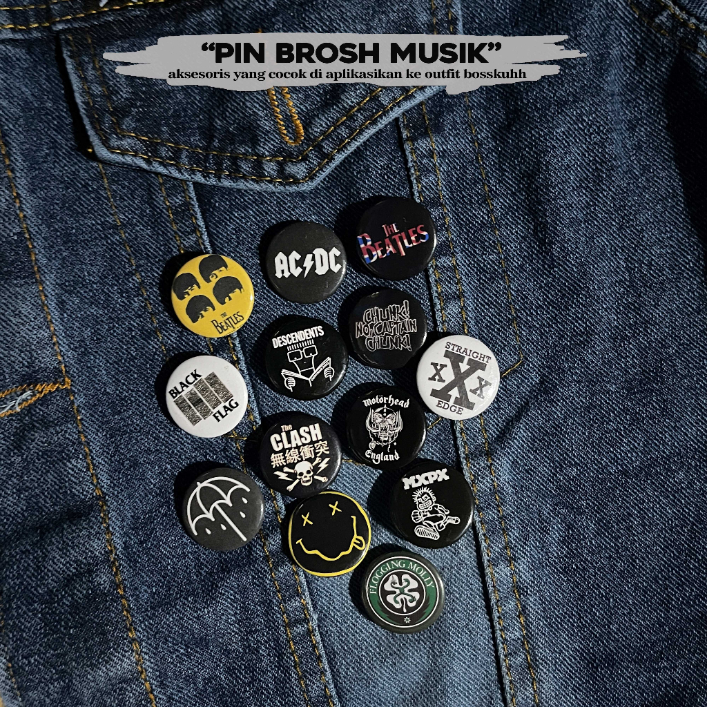 PIN BUTTON / BROS PIN MINI MUSIK/HYPE BEST QUALITY