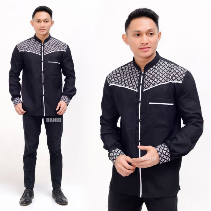 Baju Koko Kurta Dewasa  Lengan Panjang Bahan Toyobo Fashion Muslim terbaru