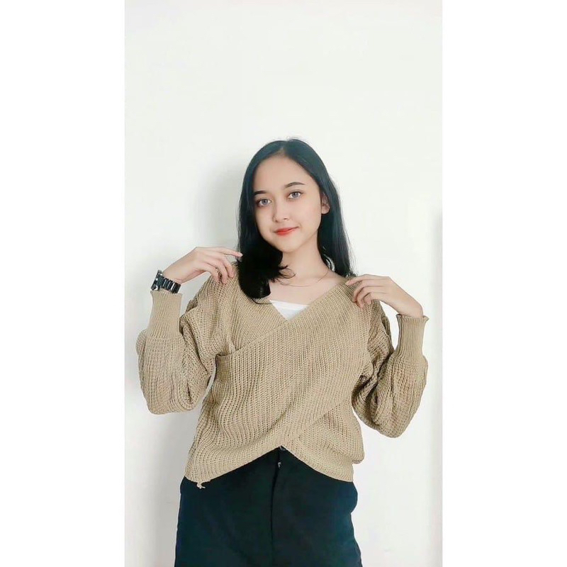 Queenbags89 baju outfit cewek baju atasan wanita baju Rajut Kireo