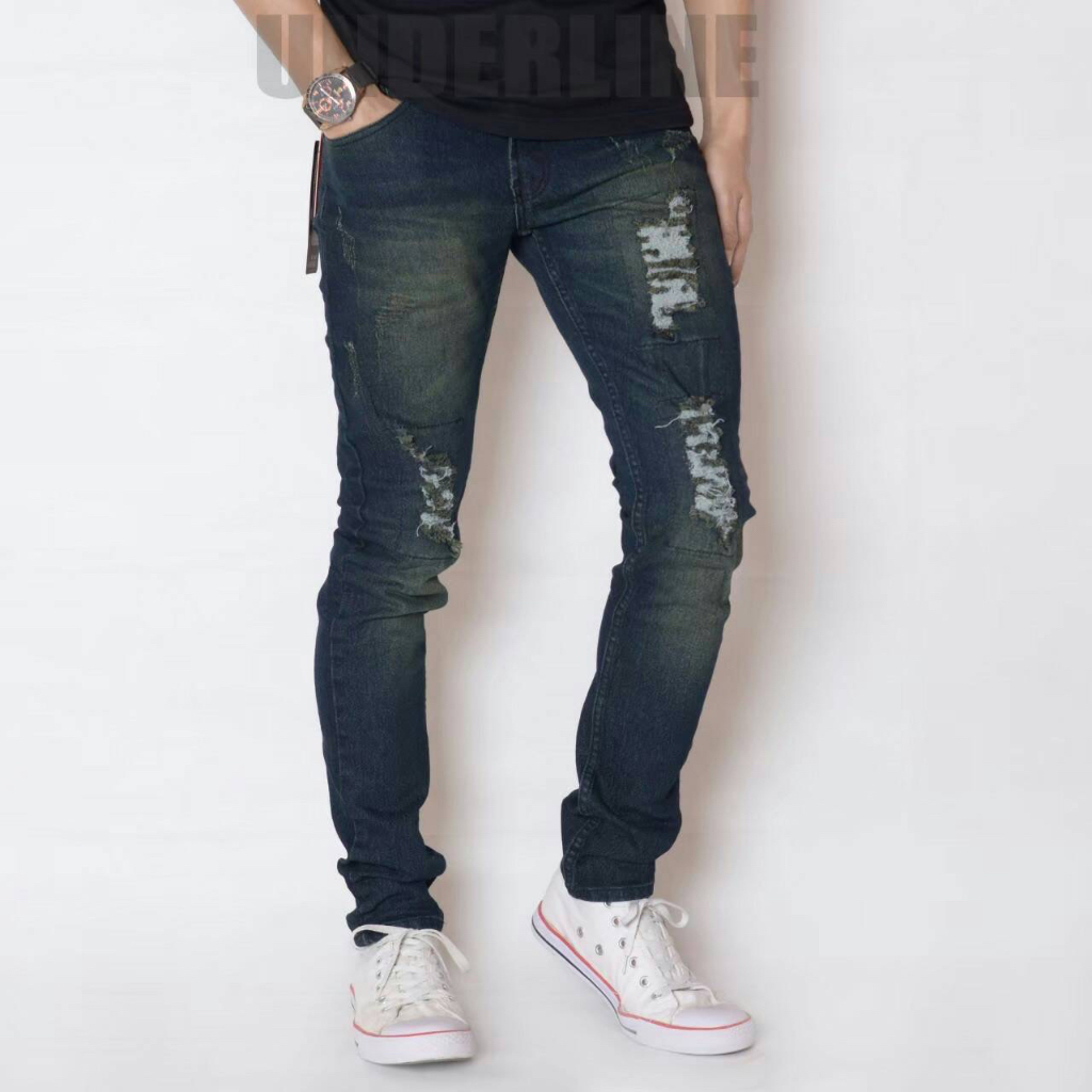 Celana Panjang Jeans Ripped Celana Panjang Jeans Pria Biothing Celana Panjang Jeans Sobek