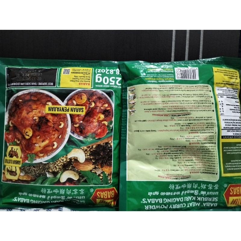 BUMBU KARI/AYAM/250GRAM