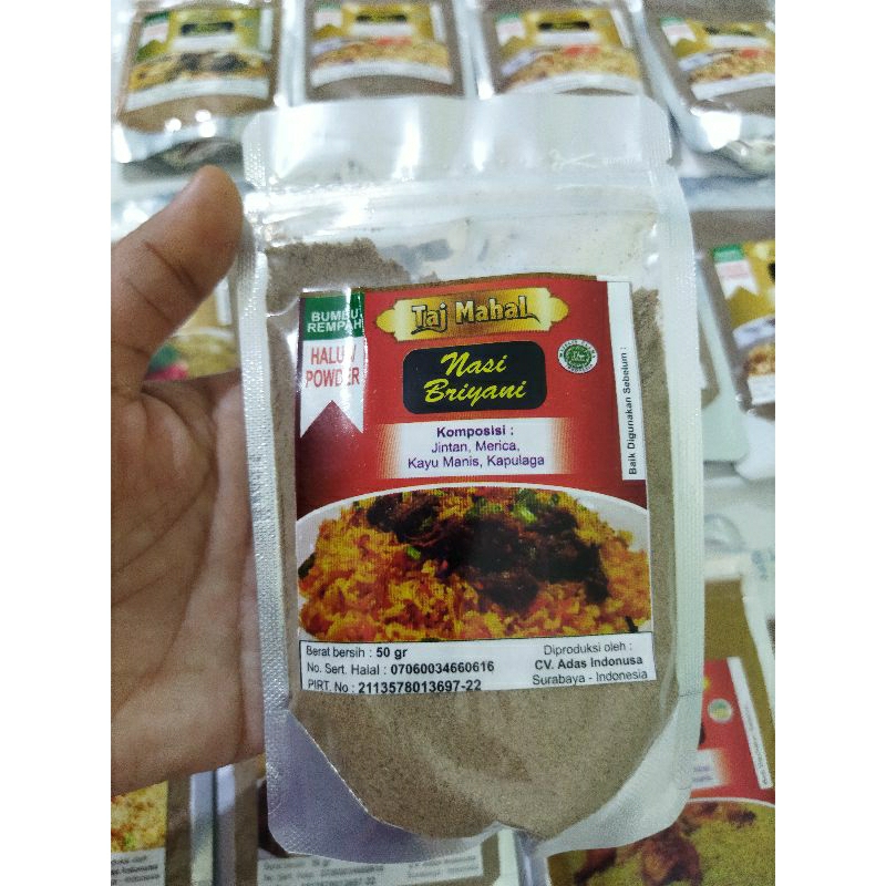 

Bumbu Kering Bukhori isi 50gr untuk porsi 1kg beras