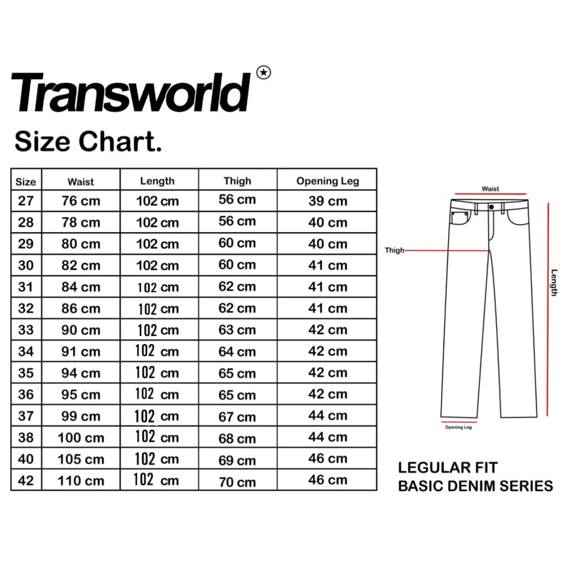 Transworld Celana Jeans Denim Legular Bioblitz