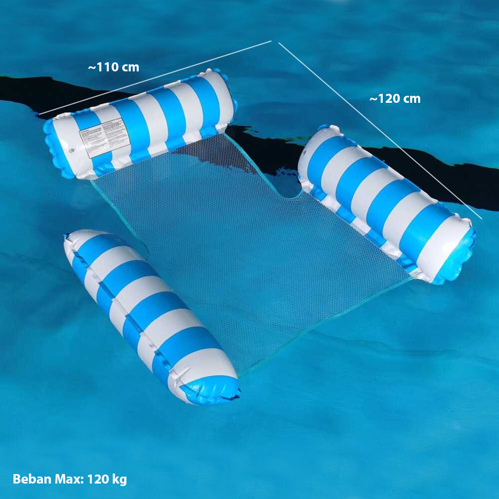 Pelampung Renang Floating Hammock Inflatable Water Bed - SP-005 - Light Blue