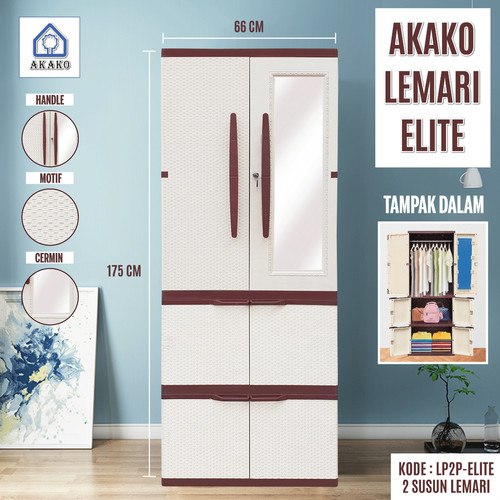 LEMARI PAKAIAN JUMBO/LEMARI PLASTIK GANTUNG/AKAKO LP2P ELITE