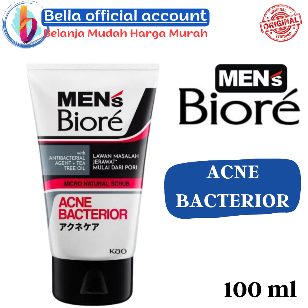 Mens Biore Acne Bacterior Facial Foam 100 gr