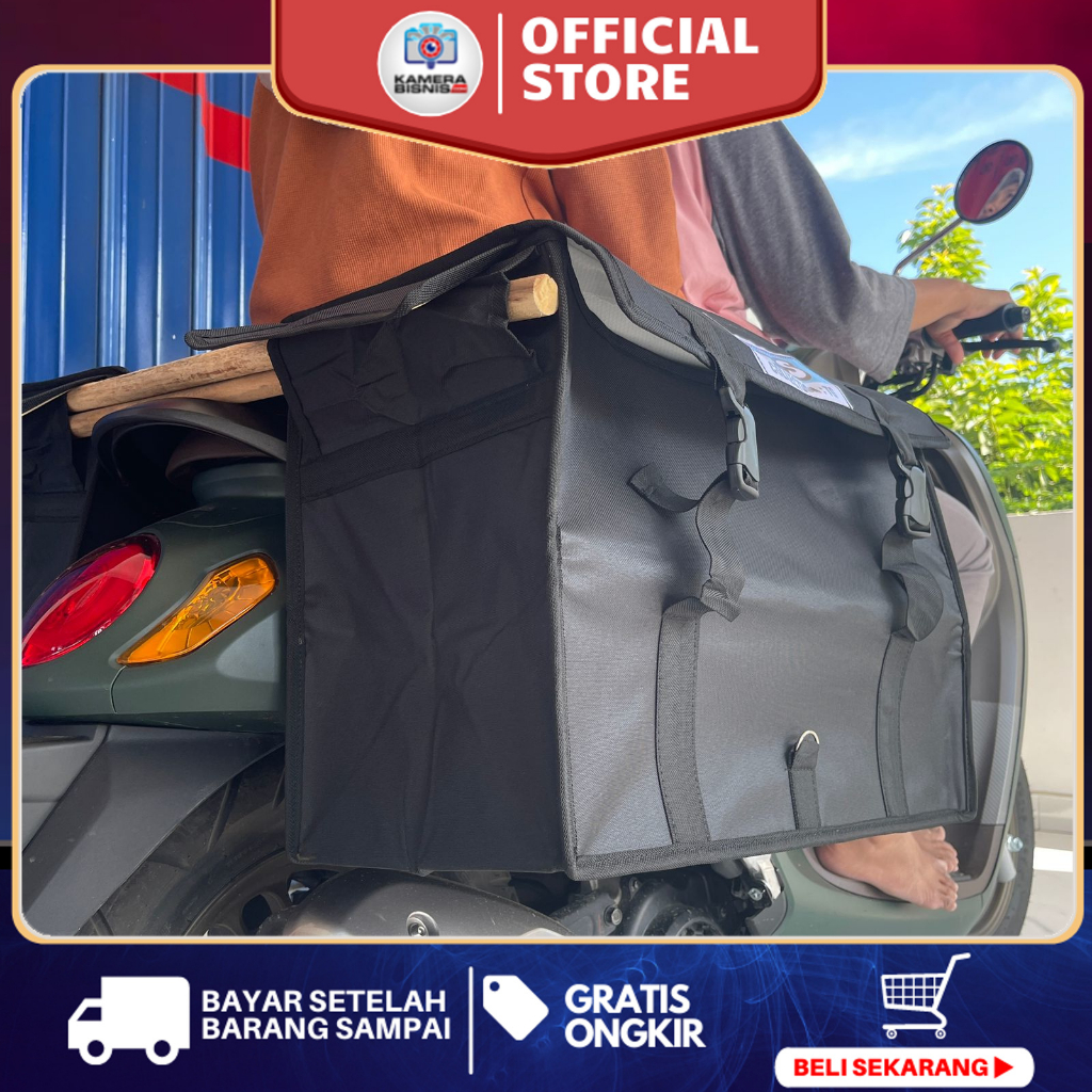 TAS MOTOR KURIR BAHAN KANVAS PREMIUM ANTI AIR READY STOCK SIAP KIRIM