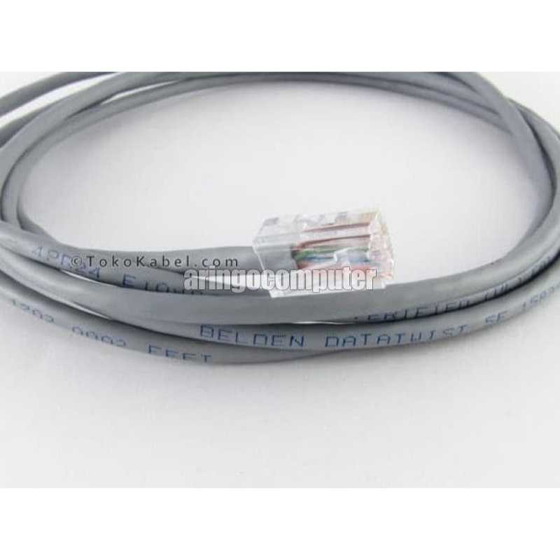 Network (Cabling) Belden UTP CAT 5 Australia LAN + RJ45 3 Meter Straight