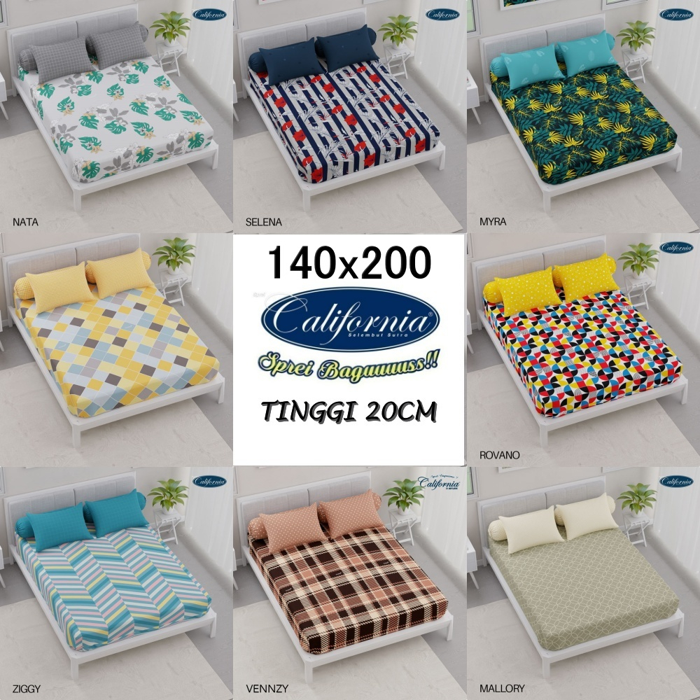 CALIFORNIA - Sprei SPESIAL (140 x 200) Terlaris PILIHAN