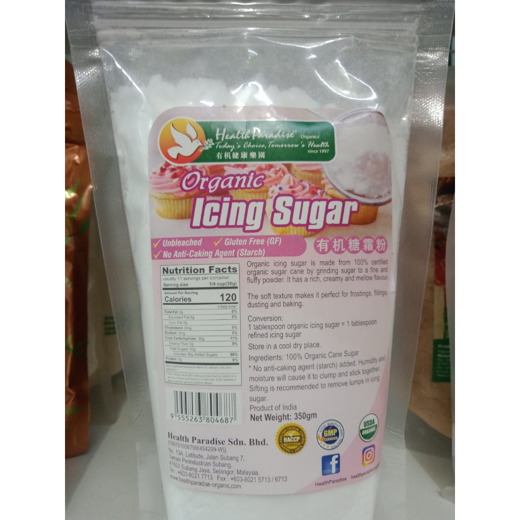 

Health Paradise Organic Icing Sugar 350gr