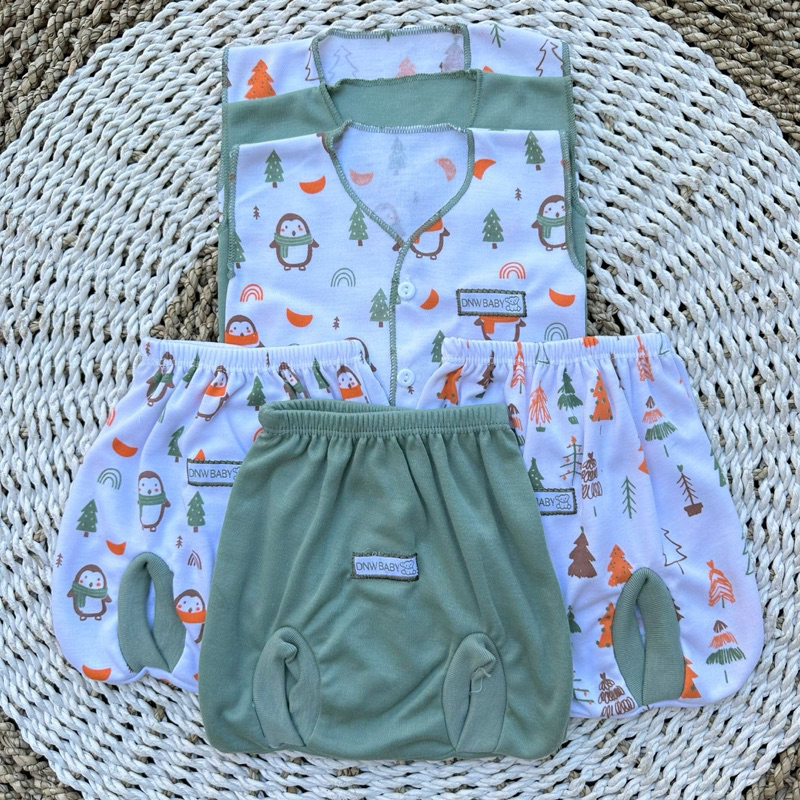 PROMO 7.7 18 Pcs Baju Bayi Celana Bayi Setelan Bayi Baju Bayi Newborn Baju Bayi Baru Lahir Atasan Bayi Baju Bayi Murah Baju Bayi Lucu Baju Bayi Seri Sage Green DNW BABY