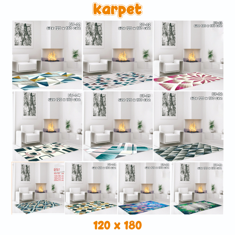 Karpet Lantai Karpet Permadani Karpet Ruang Tamu Anti Slip Ukuran 120Cmx180Cm Goshop88