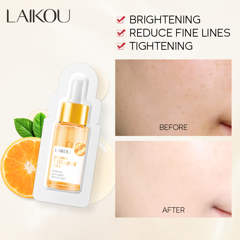 LAIKOU Vitamin C Brightening Serum Memudarkan Noda Mencerahkan Bekas Jerawat 1.5ml