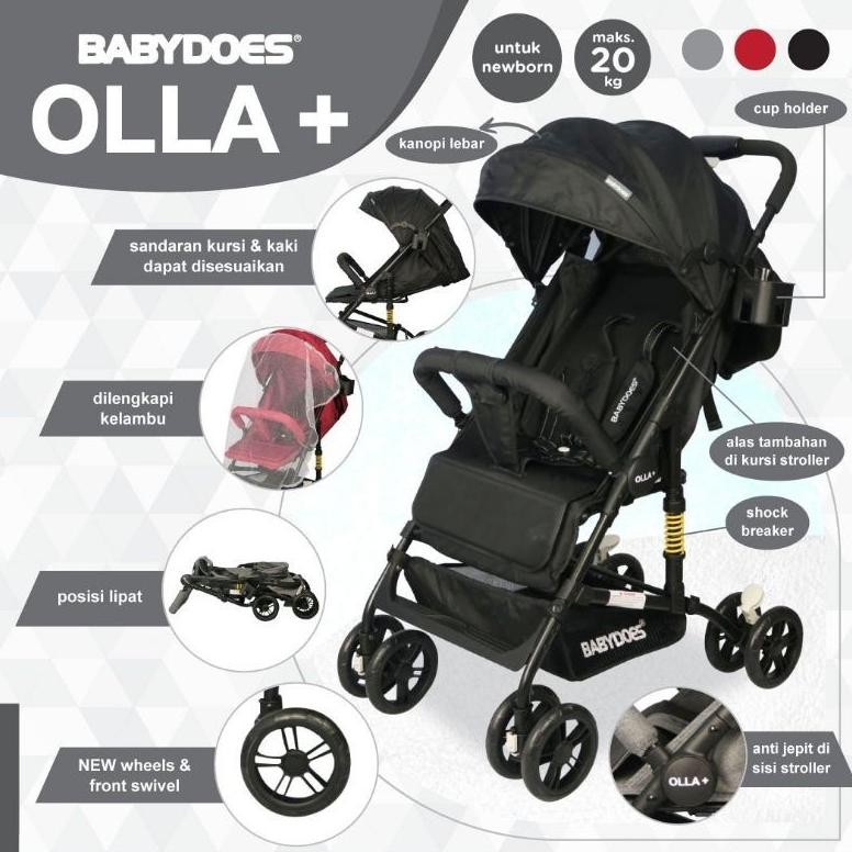 Stroller Babydoes Olla+ BLACK