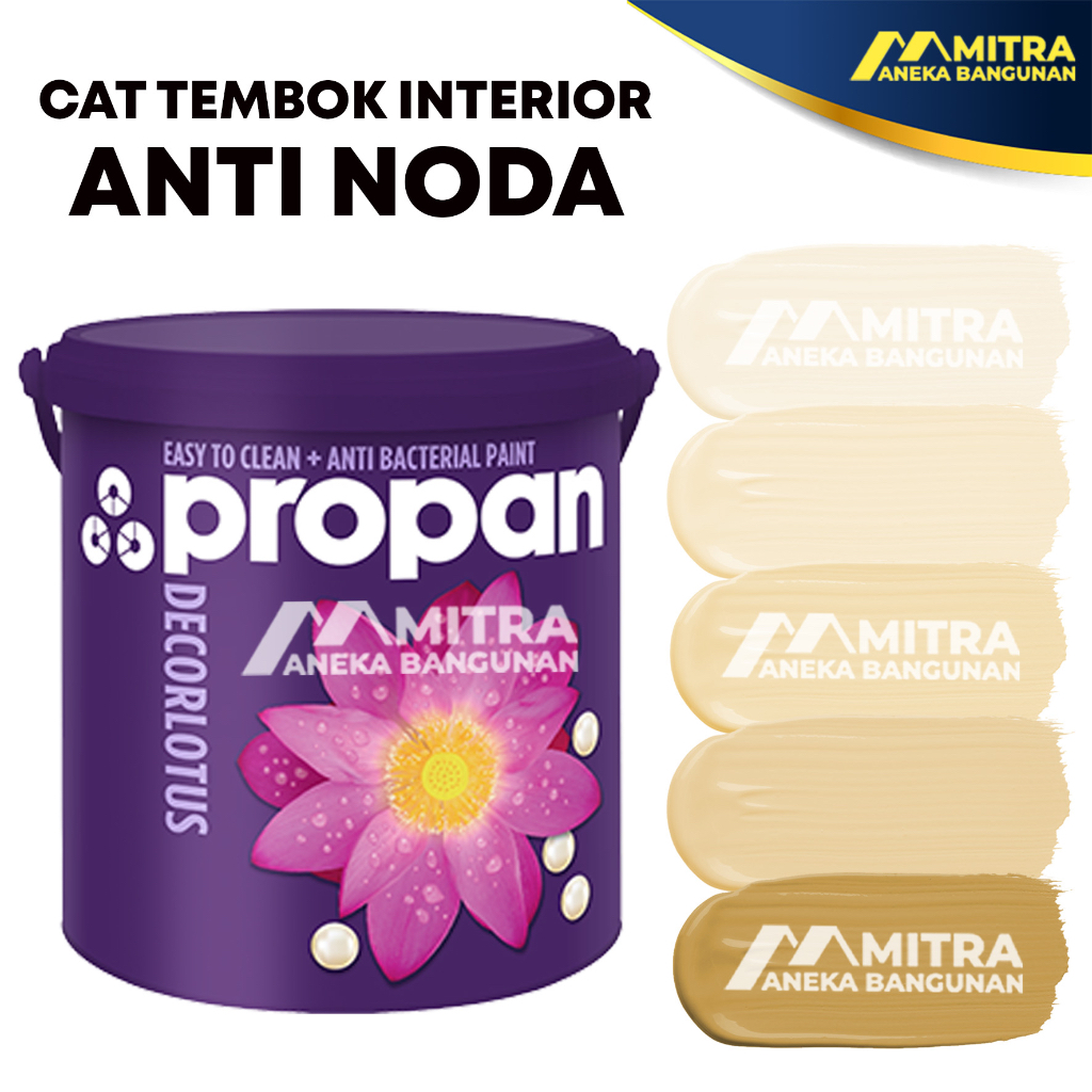 CAT TEMBOK PROPAN DECORLOTUS 2,5 LITER / ANTI NODA / CREAM BROKEN WHITE