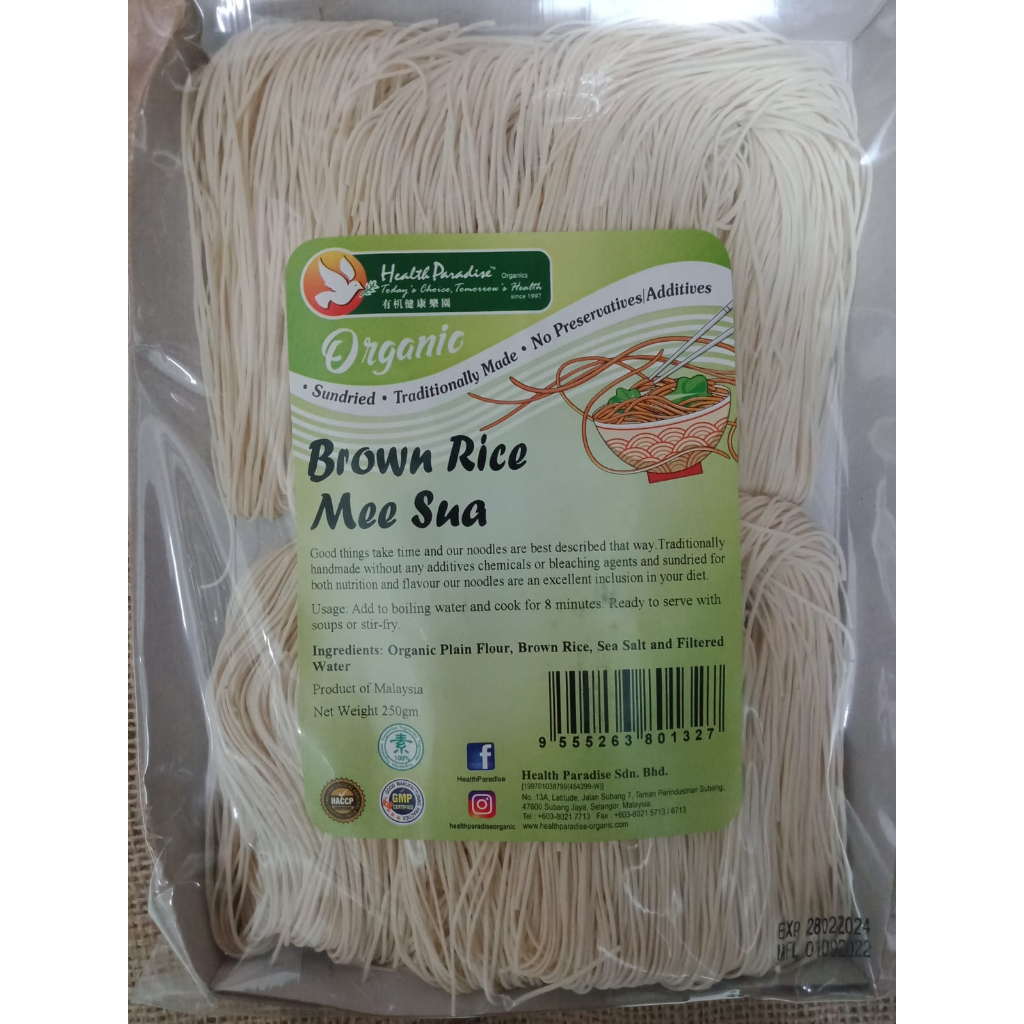 

Health Paradise Organic Brown Rice Mee Soa 250gr