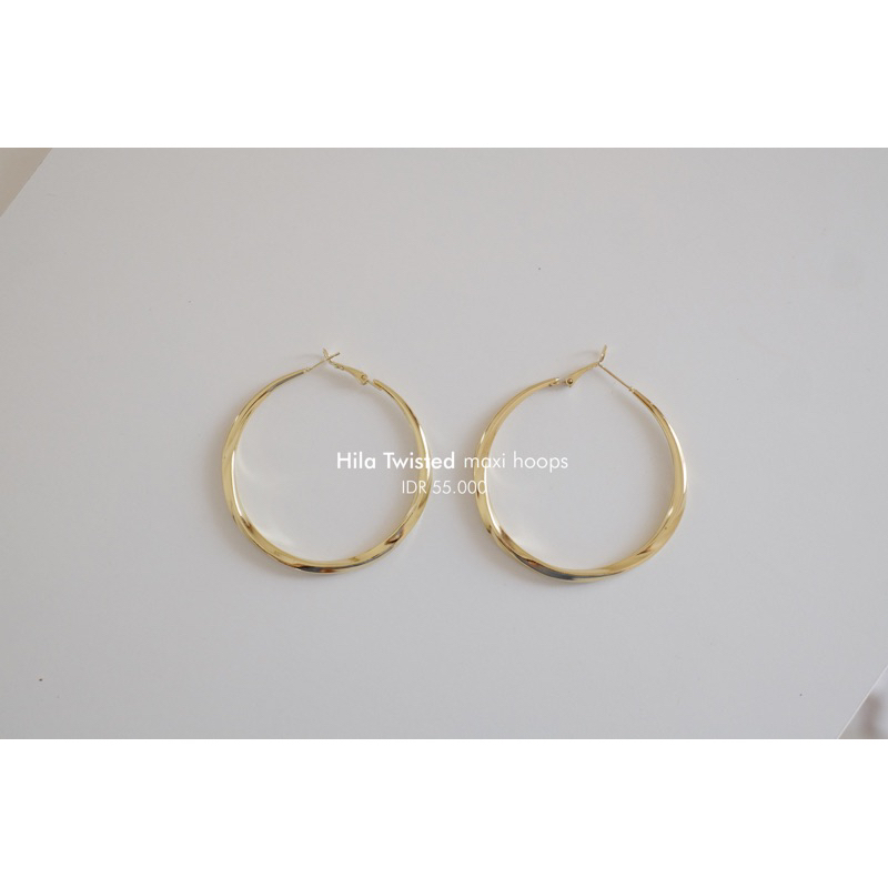 Ark.co - Hila Maxi hoop earrings anting lingkaran minimalis