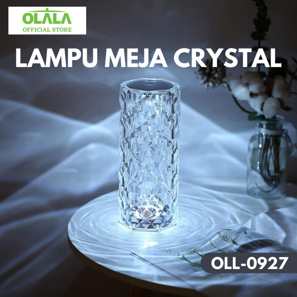 LAMPU MEJA LED CRYSTAL DIAMOND TABLE LAMP 16 COLOUR LIGHT OLL-0927