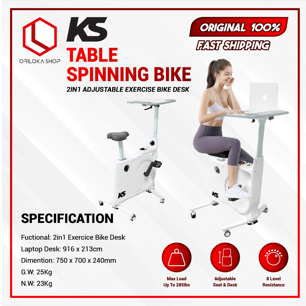 KS Spinning Bike Table Exercise Bike / Spinning Meja - Garansi Resmi