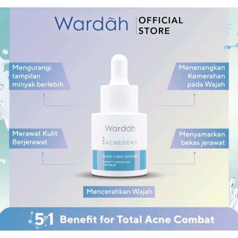 Wardah Acnederm Acne Care Serum 15ml Serum Jerawat.